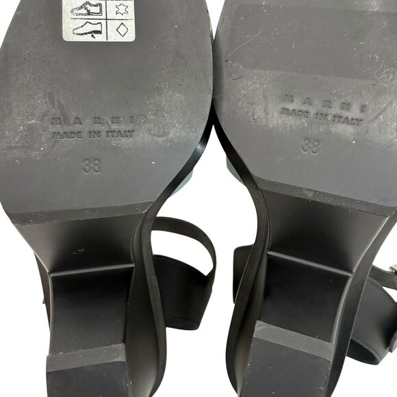 Marni Iconic Wedge Sandals Platform Shoes Pumps Size 38 - Picture 10 of 10